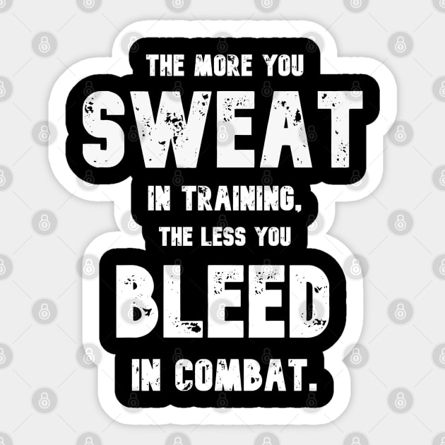 The More You Sweat Spartan Creed Sticker by Illumined Apparel